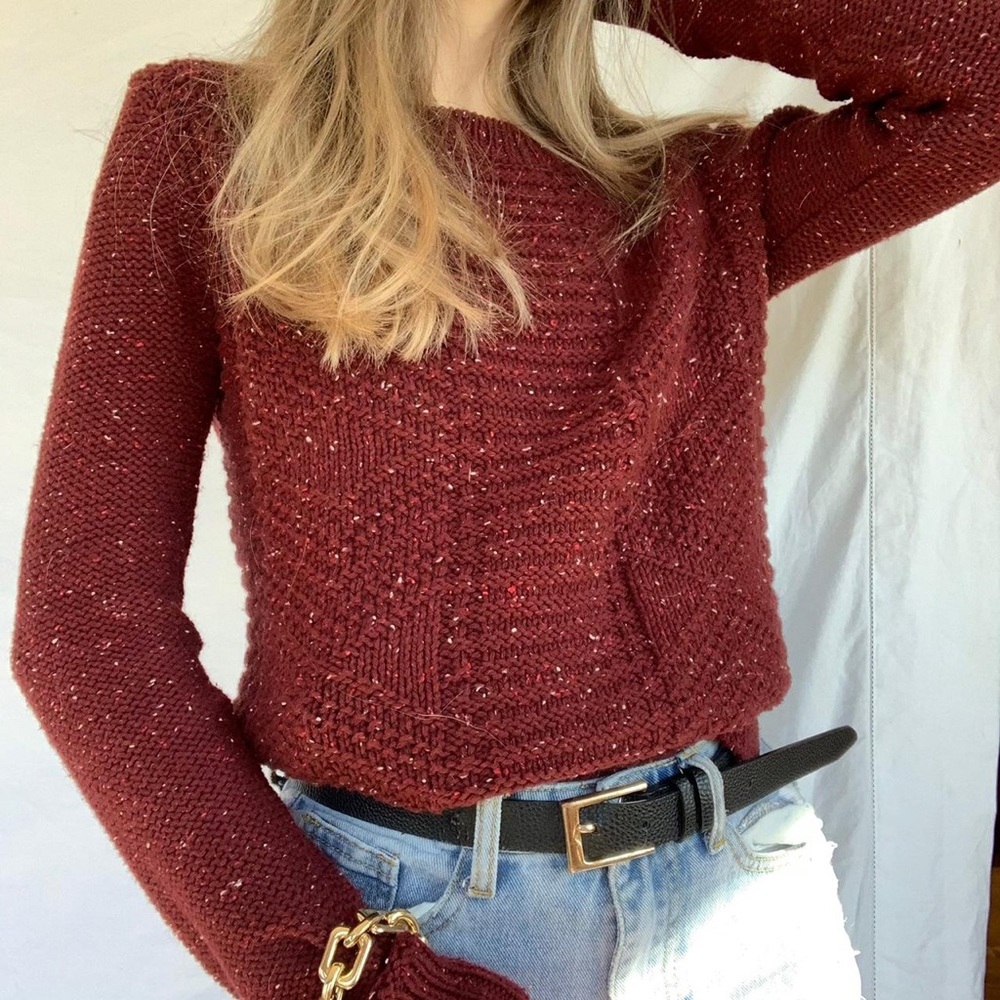 Burgundy Hollister Sweater